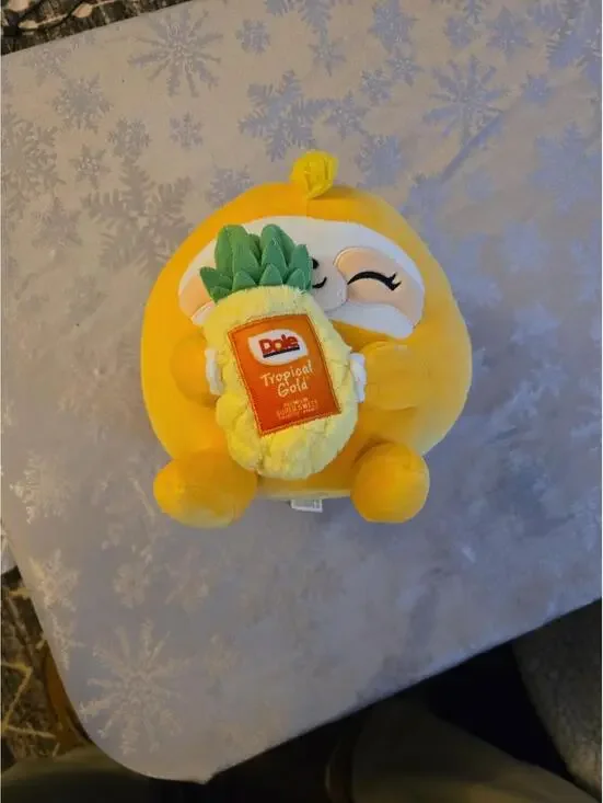 Dole Tropical Gold Sloth Plush Squishmallow-Style Stuffed Animal - Picture 2 of 5